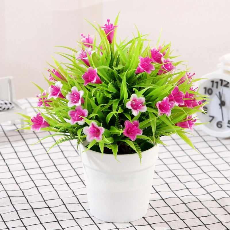 Artificial Rose and Lily Potted Plant Simulation Flower Greenery Home Indoor Outdoor Decor|Home Decor Artificial Plants