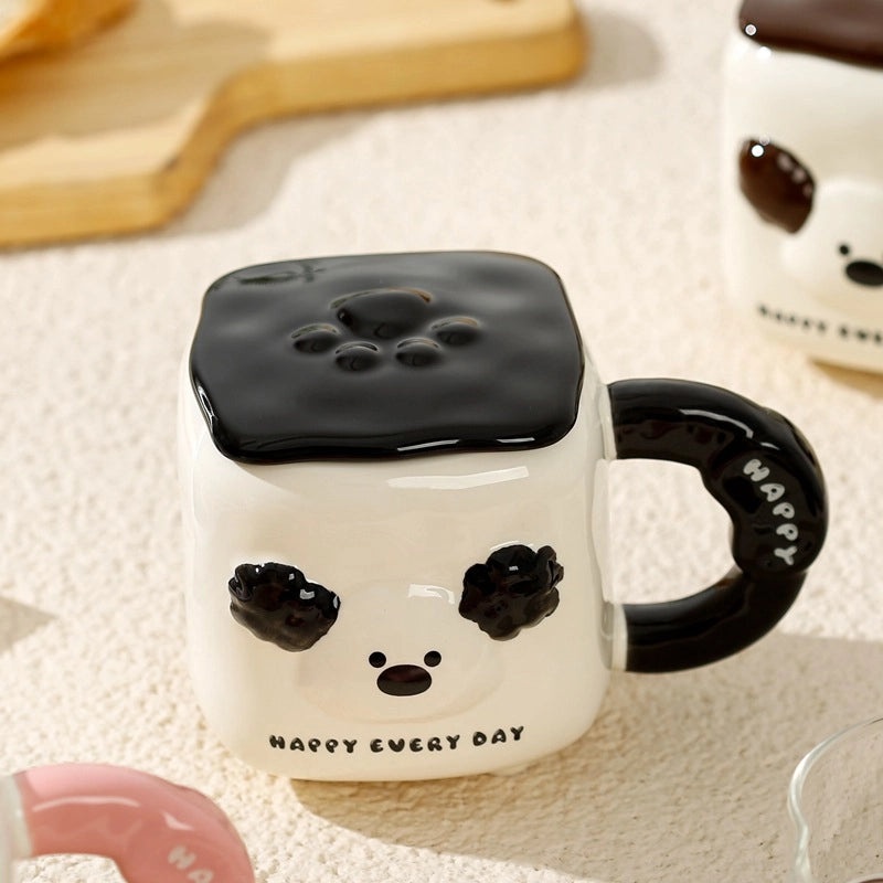 Adorable Dog-Themed Ceramic Water Bottle Set | Home & Kitchen Accessories