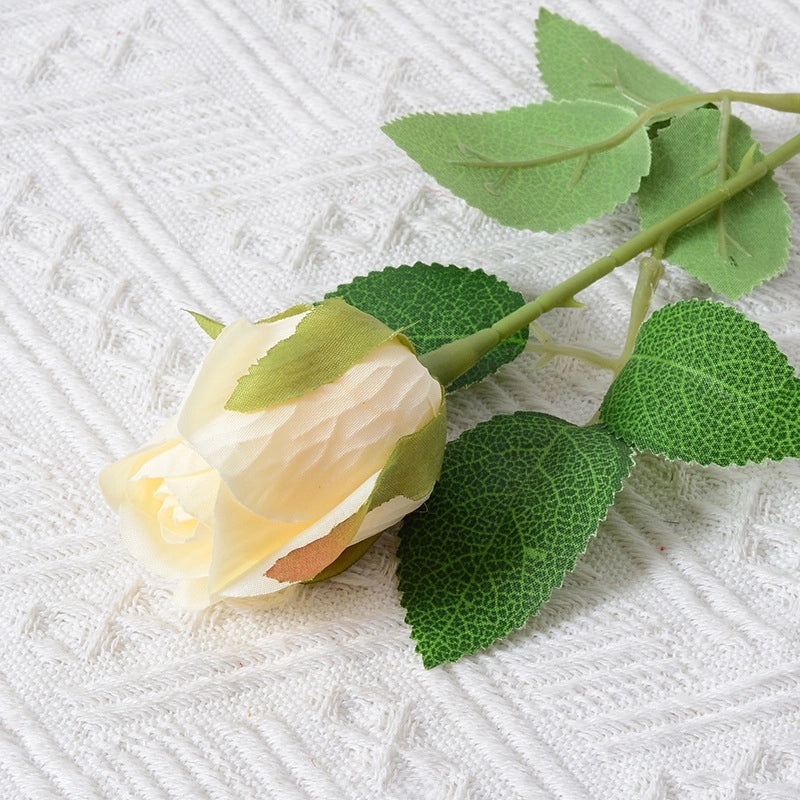 Romantic Artificial Rose Single Stem Valentine’s Day Home & Wedding Decor Soft Flannel Feel|Home Decor & Wedding Supplies