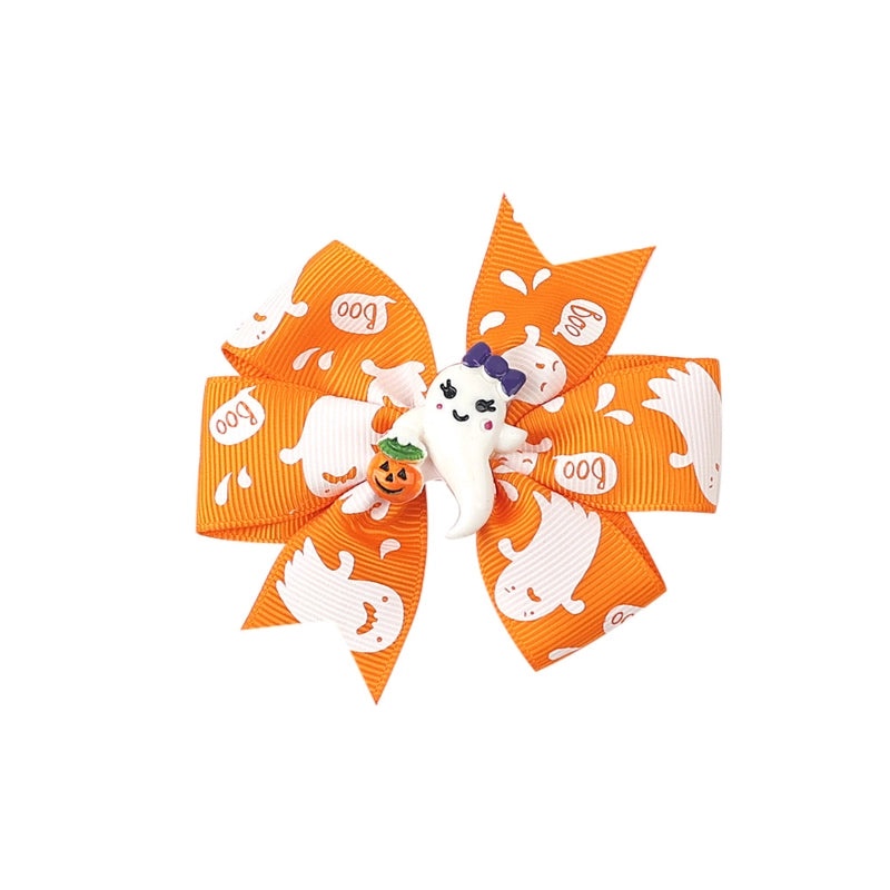 Funny Halloween Pattern Ribbed Ribbon Hairpin for Party|Hair Accessories