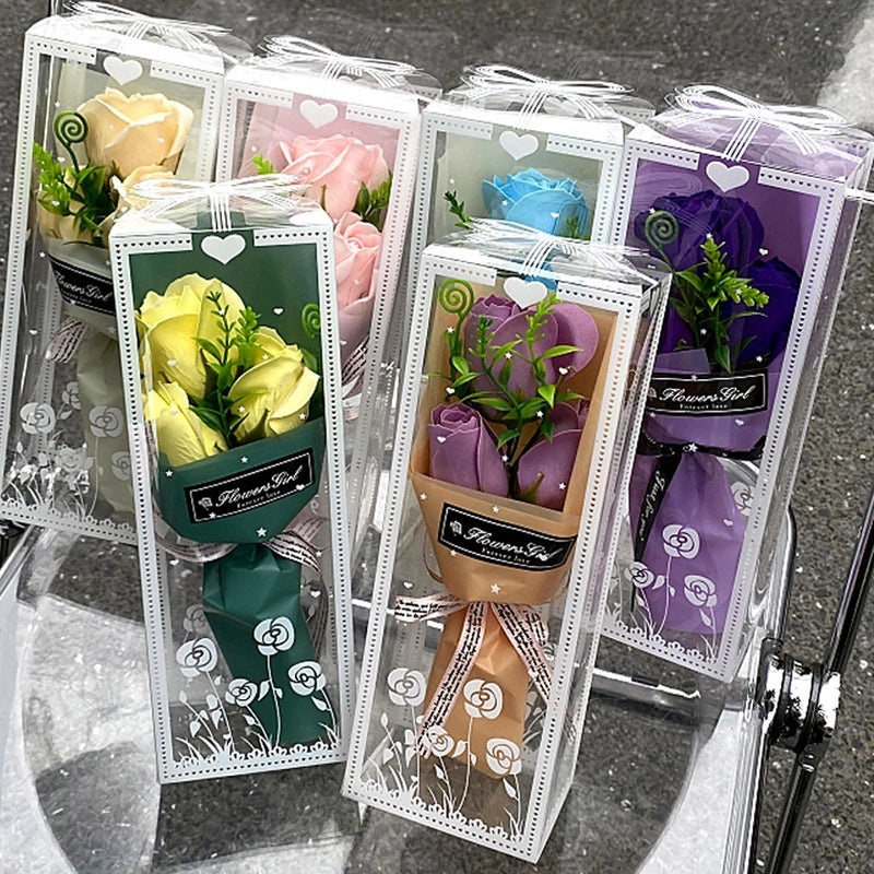 Romantic Carnation Rose Soap Flower Artificial Floral Arrangement|Home Decor Artificial Flowers