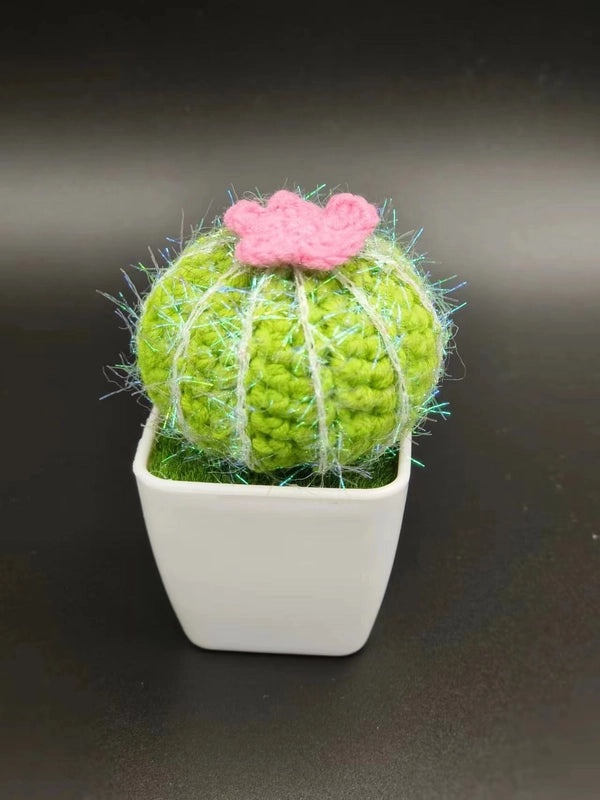 10 Pieces Handcrafted Wool Crochet Cactus Artificial Plants for Home Decor Desktop Gifts|Home Decor & Accessories