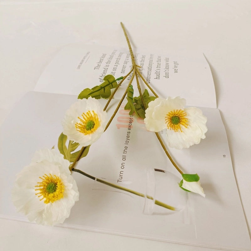 20 Pieces Yu Meiren Korean Style Artificial Poppy Flowers Small Decorative Ornaments for Photography Props|Home Decor & Artificial Flowers