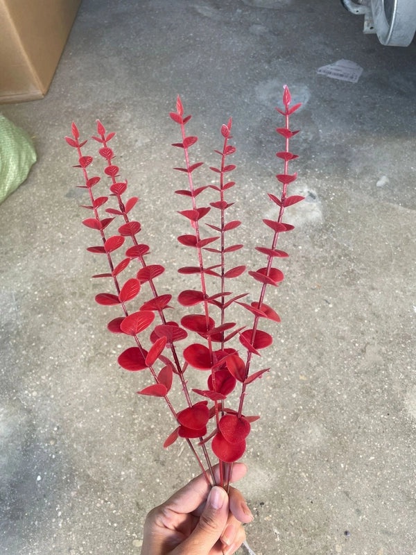 Pastoral Style Faux Green Leaves Artificial Plants Plastic Decorative Flowers|Home Decor Artificial Plants