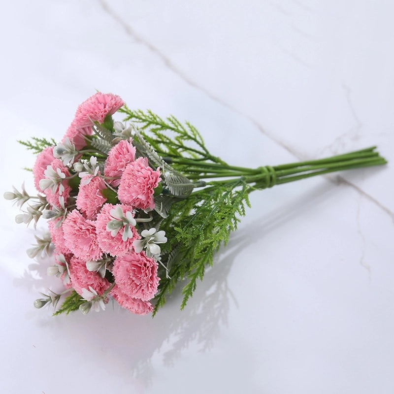 New Popular Carnation Artificial Flowers for Home Desk Decor Mother's Day Fake Flower Ornaments|Home Decor Artificial Flowers