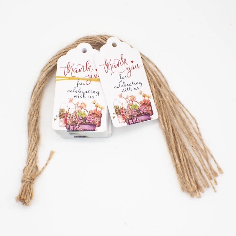 300 Pieces Thank You Tags for Full Moon Wine Party Kraft Paper Love Invitation Labels|Party Supplies & Invitations