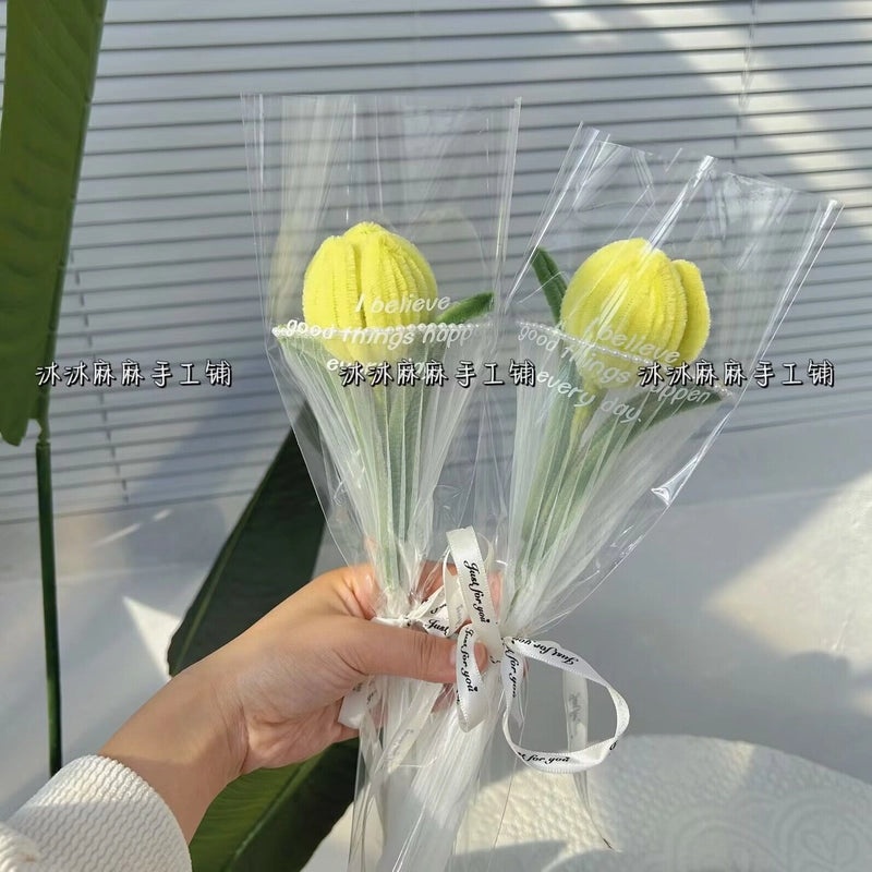 Elegant Minimalist Plush Floral Arrangement for Home Decor|Home & Living Flowers and Plants