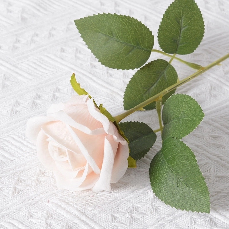 Romantic Artificial Rose Single Stem Valentine’s Day Home & Wedding Decor Soft Flannel Feel|Home Decor & Wedding Supplies