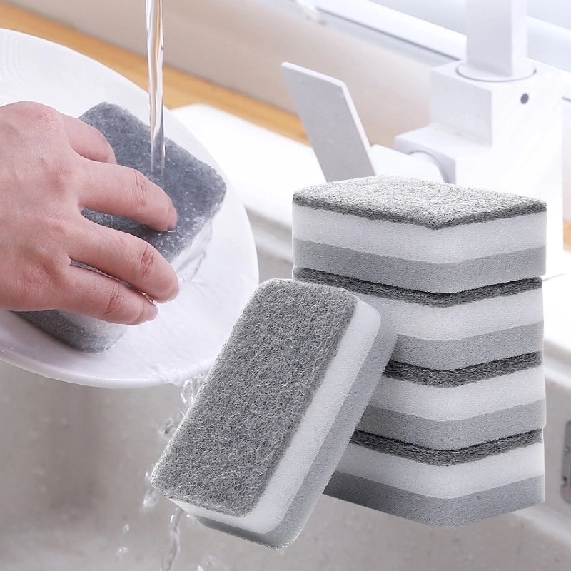 Durable Solid Color Sponge Scrubber for Kitchen Cleaning|Kitchen & Home Cleaning Supplies