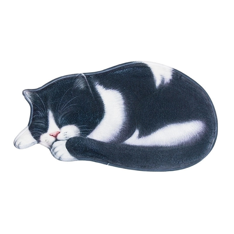 Cute Cat Design Polyester Floor Mat for Home Decor|Home & Living - Floor Rugs & Mats