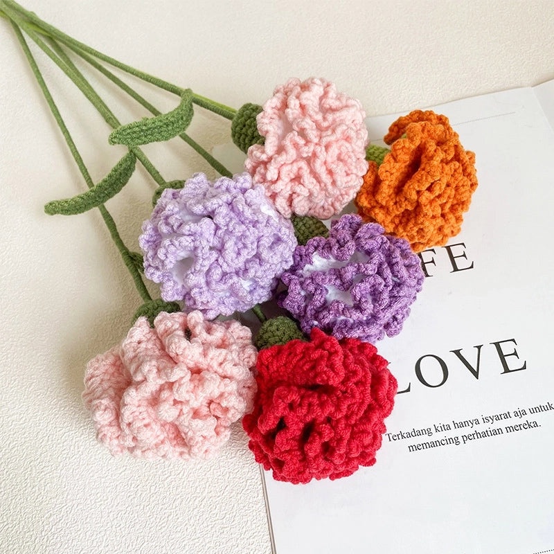 Elegant Romantic Flower Yarn Artificial Plants|Home Decor Artificial Flowers