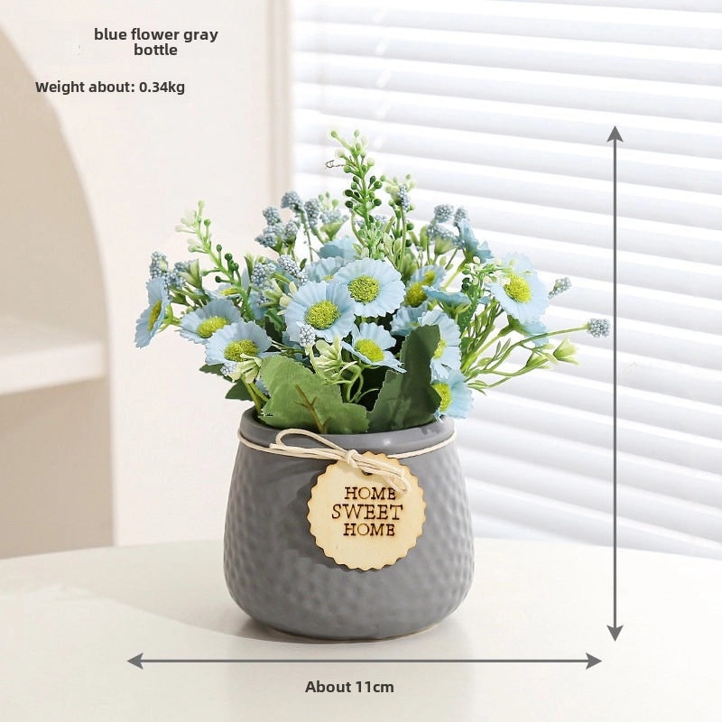 Artificial Hydrangea Bouquet Green Floral Arrangement for Living Room Desktop Decoration|Home Decor Artificial Flowers