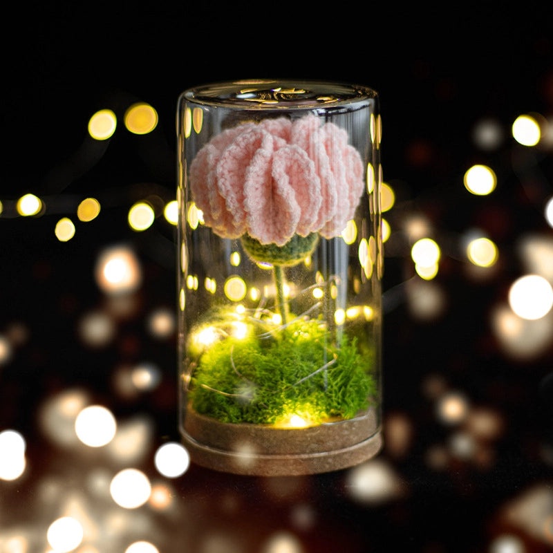 Handcrafted Single-Color Knitted Artificial Flower Decor|Home Decor & Crafts