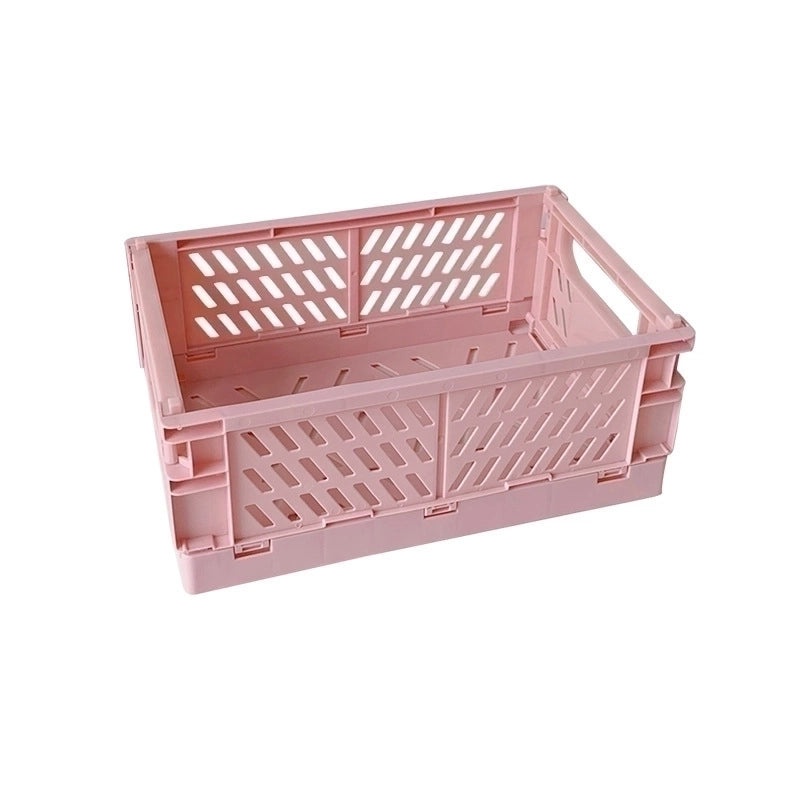 2-Pack Foldable Plastic Storage Baskets for Student Desk Organizers|Desk Organizers & Storage