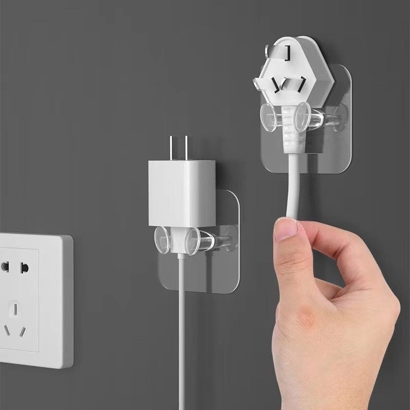 Strong Adhesive Multifunctional Plug Hook for Power Cord Storage | Home Organization Accessories