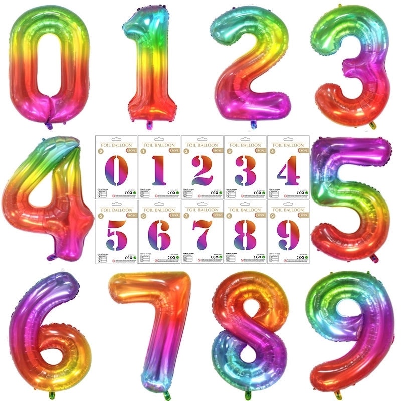 Personalized Birthday Number Balloons Aluminum Foil Party Decorations|Party Supplies Balloons