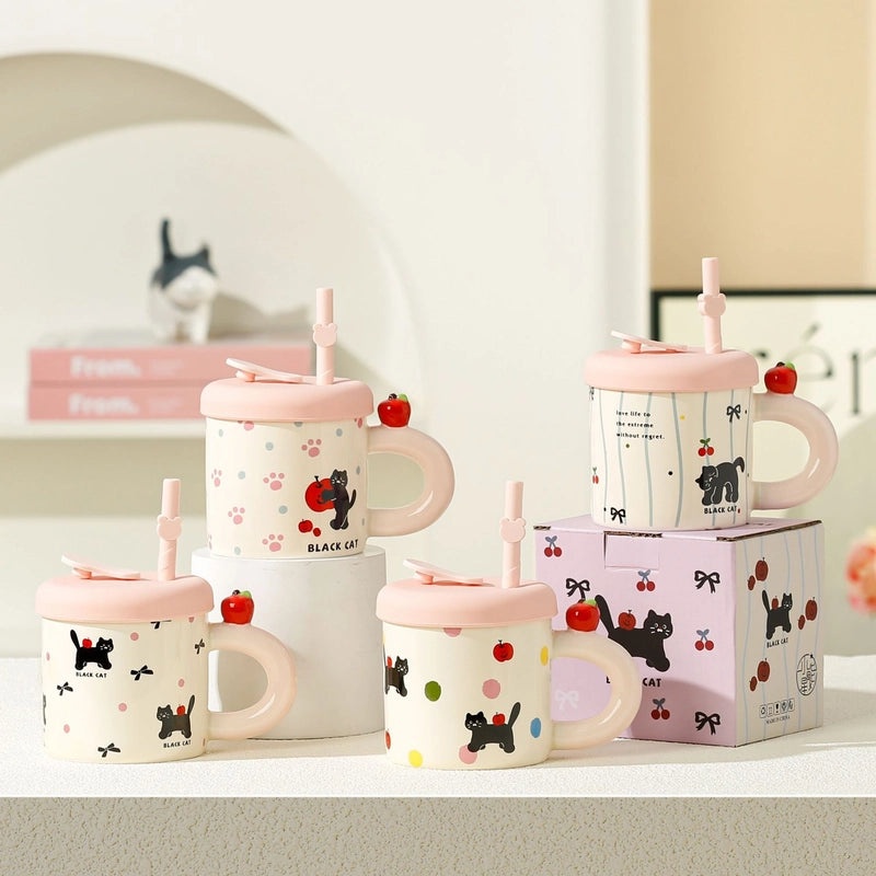 Adorable Cartoon Ceramic Coffee Mug 1 Piece|Home & Kitchen Mugs
