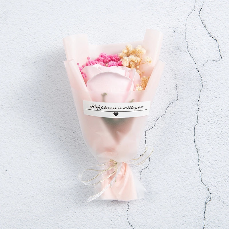 Elegant Minimalist Dried Flower Bouquet for Valentine's Day | Home Decor Artificial Flowers