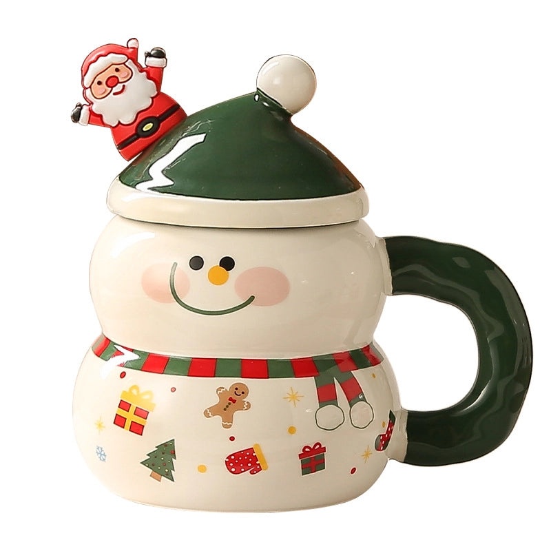 Christmas Ceramic Santa Claus Water Bottle Cute Christmas Tree Design | Home & Kitchen Accessories