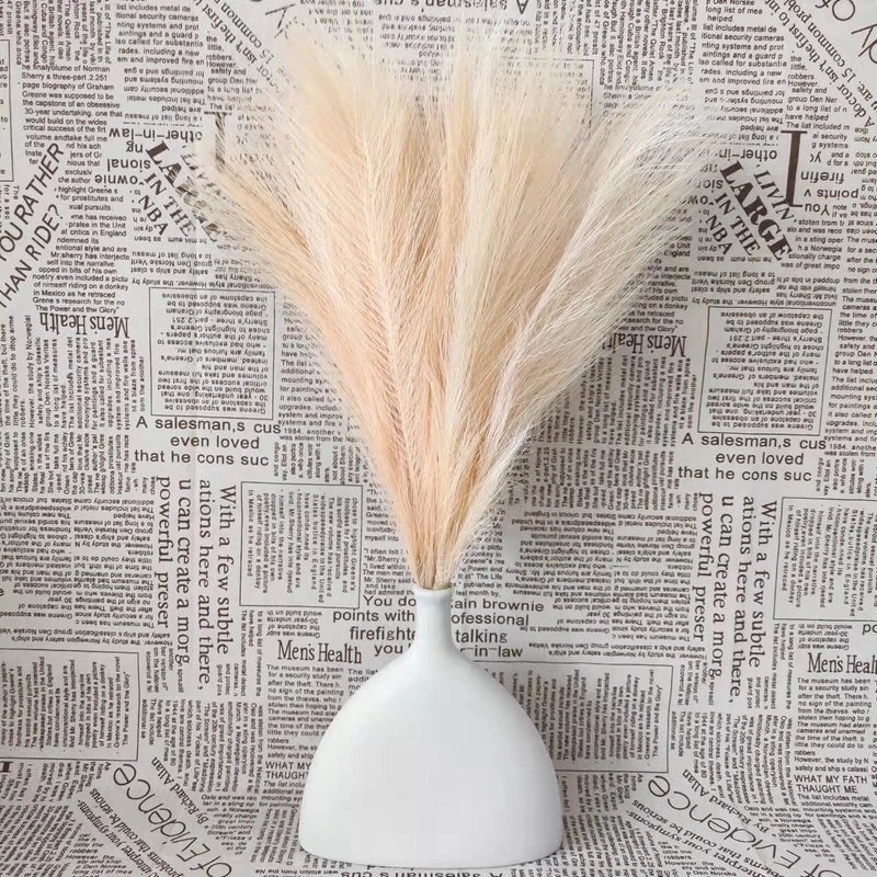 Nordic Style Artificial Flowers with Reed and Raw Silk Texture|Home Decor Artificial Plants