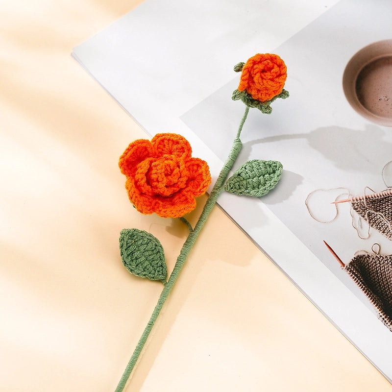 Handcrafted Wool Rose Flower Decoration for Living Room|Home Decor Gift