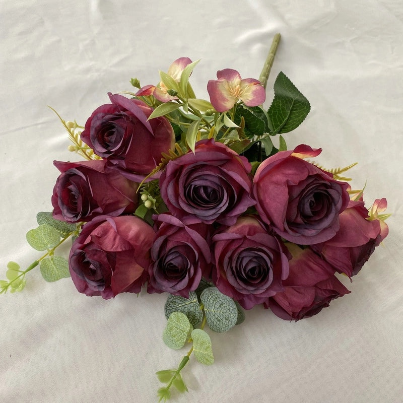 Milan Rose Artificial Wedding Bouquet Nordic Style Bride Holding Flowers Home Decor|Home Decor & Artificial Flowers