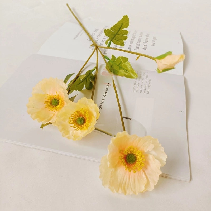 20 Pieces Yu Meiren Korean Style Artificial Poppy Flowers Small Decorative Ornaments for Photography Props|Home Decor & Artificial Flowers