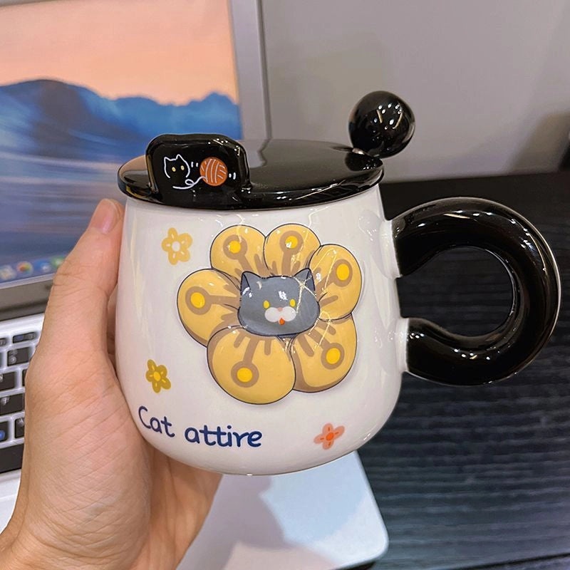 Adorable Ceramic Animal Letter Water Bottle 1 Piece|Home & Kitchen Accessories