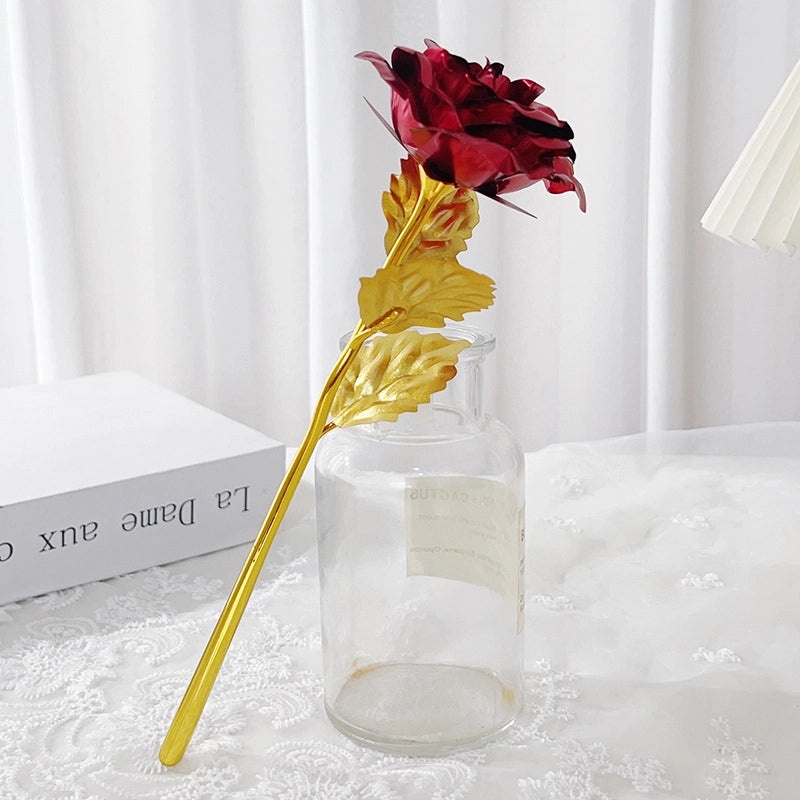 Rose Gold Foil Paper Artificial Plant for Party and Festival Decor | Home & Garden Decorations