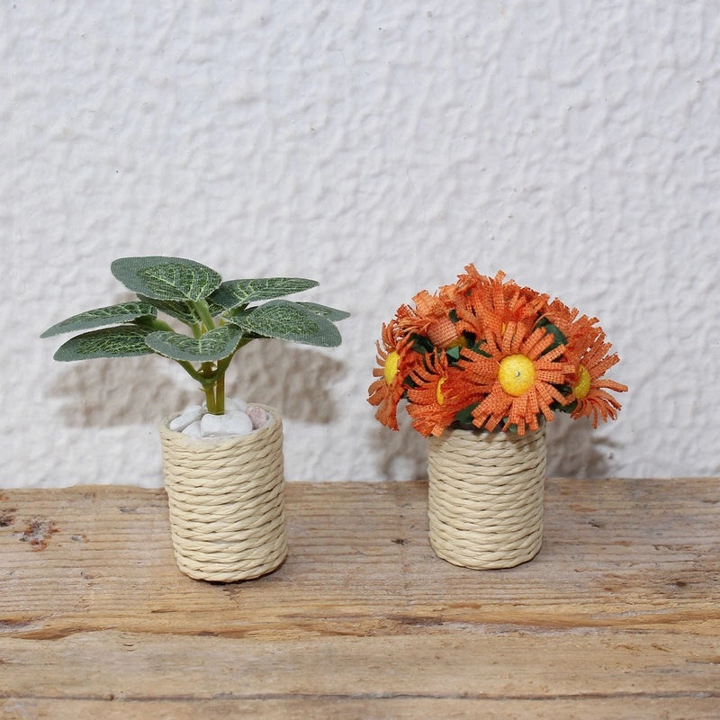 Minimalist Artificial Flower Ornament with Plastic Stone and Raw Silk Imitation Plants | Home Decor Artificial Flowers