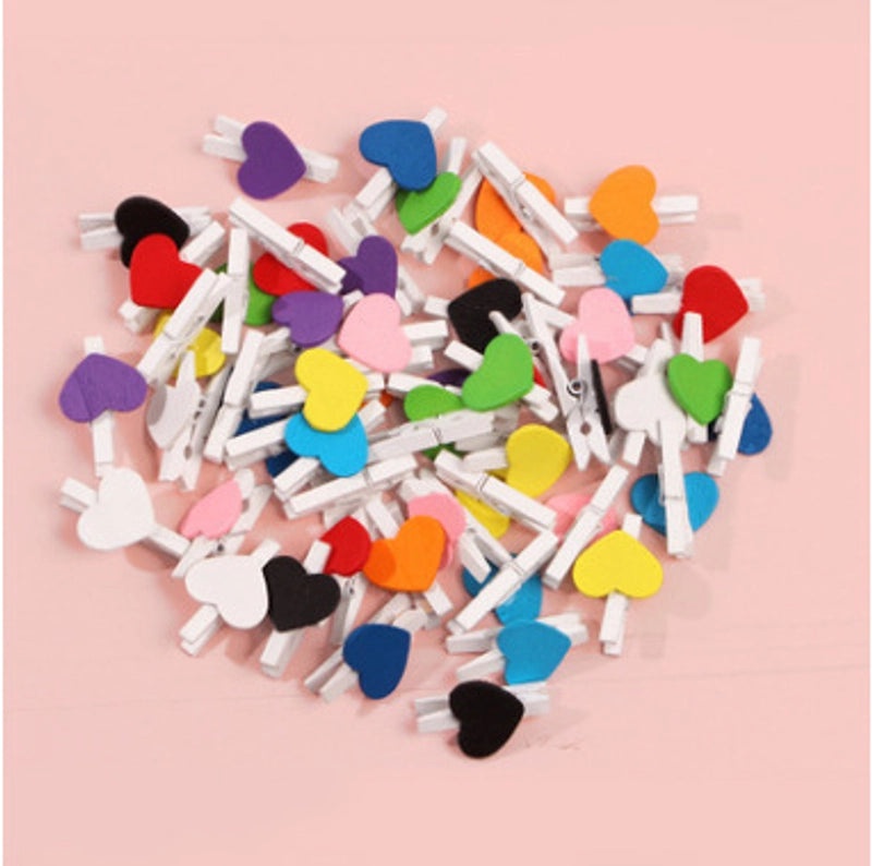 100 Pieces Wooden Love Charms for DIY Jewelry Making|Jewelry Making Supplies