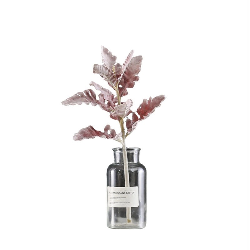 European-style Faux Chrysanthemum Silver Leaf Bouquet for Wedding Home Decor Green Plant Wall Arrangement|Home Decor Accessories