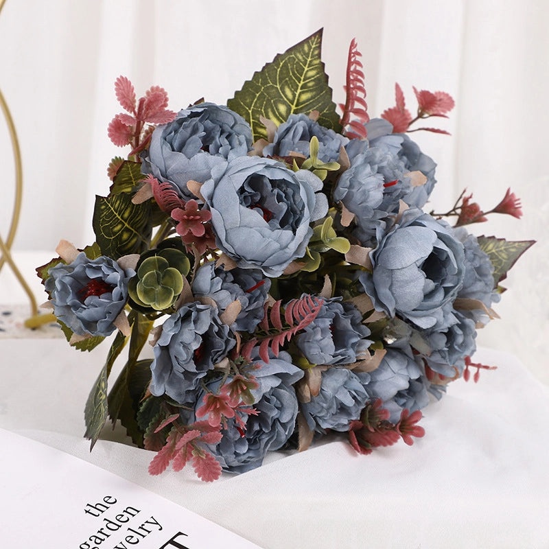 Peony Silk Flower Single Stem Artificial Bouquet for Home Bedroom Living Room Decoration|Home Decor Artificial Flowers