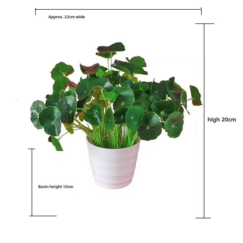 Artificial Green Rose Leaf Plant in Pot|Home Decor Artificial Plants