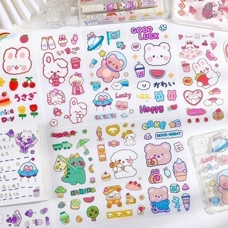 Adorable Cartoon Waterproof Decorative Sticker Set|Home Decor & Stickers