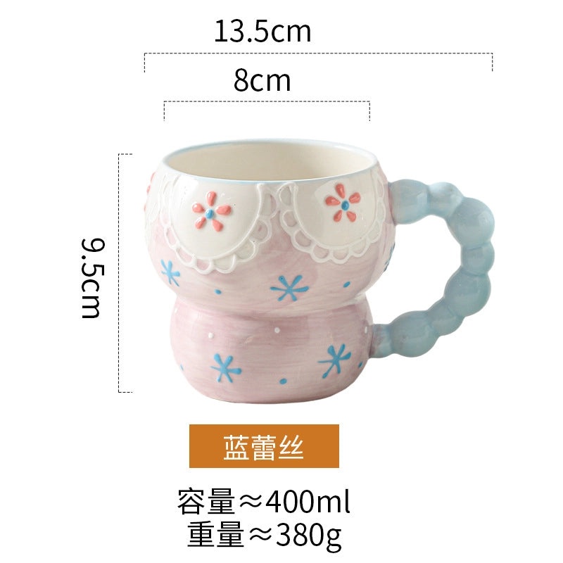 Charming Floral Ceramic Coffee Mug Single Piece|Home & Kitchen Mugs