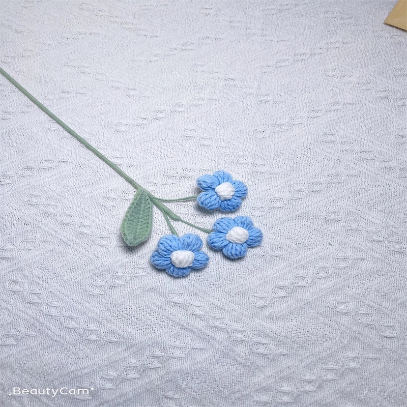 Handmade Pastoral Flower Yarn Artificial Blooms|Home Decor & Artificial Flowers