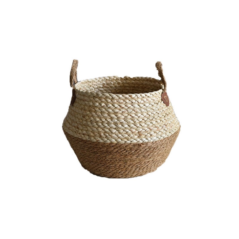 Vintage Plain Straw Basket Organizer|Home Storage & Organization