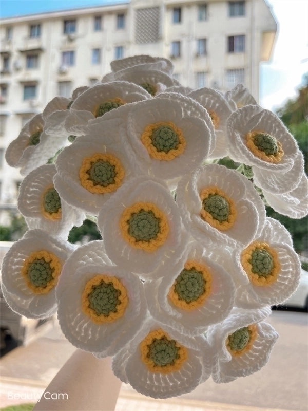 Handmade Pastoral Flower Yarn Artificial Blooms|Home Decor & Artificial Flowers