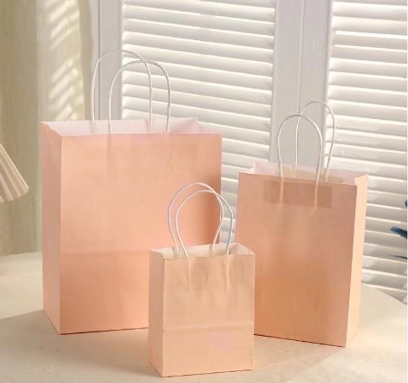 24 Pieces Minimalist Solid Color Paper Gift Bags for Daily Use | Gift Bags & Packaging