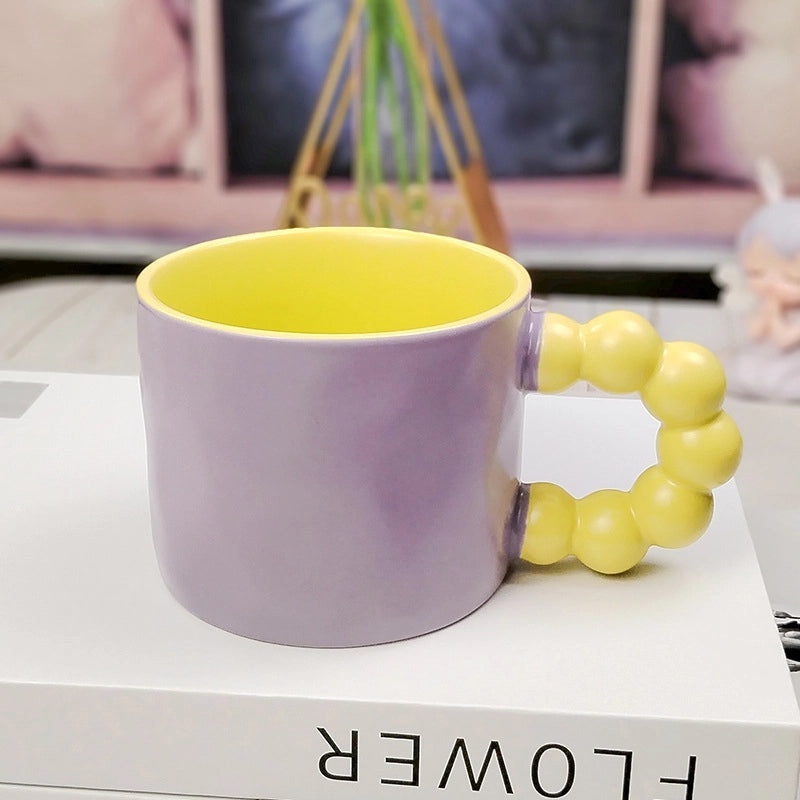Stylish Solid Color Ceramic Mug - Single Piece | Home & Kitchen Drinkware