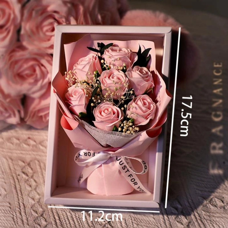 Romantic Valentine’s Day Rose Soap Flower Gift Set|Artificial Flowers