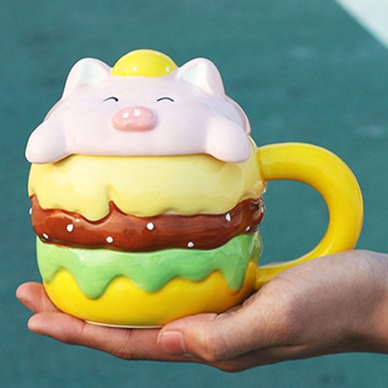 Cute Bear Animal Ceramic Water Bottle Set|Home & Kitchen