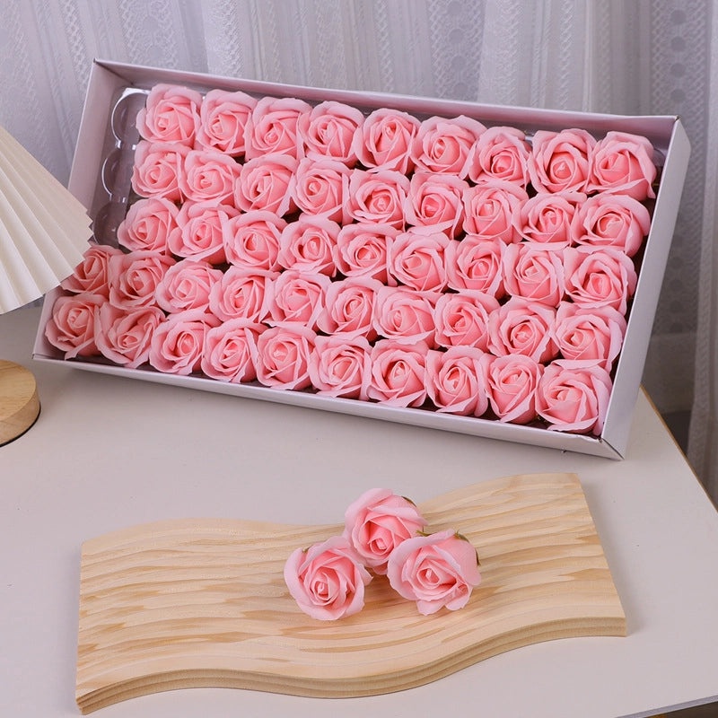50 Pcs Valentine’s Day Rose Soap Flowers Romantic Classic Artificial Floral Decor|Home Decor Gifts