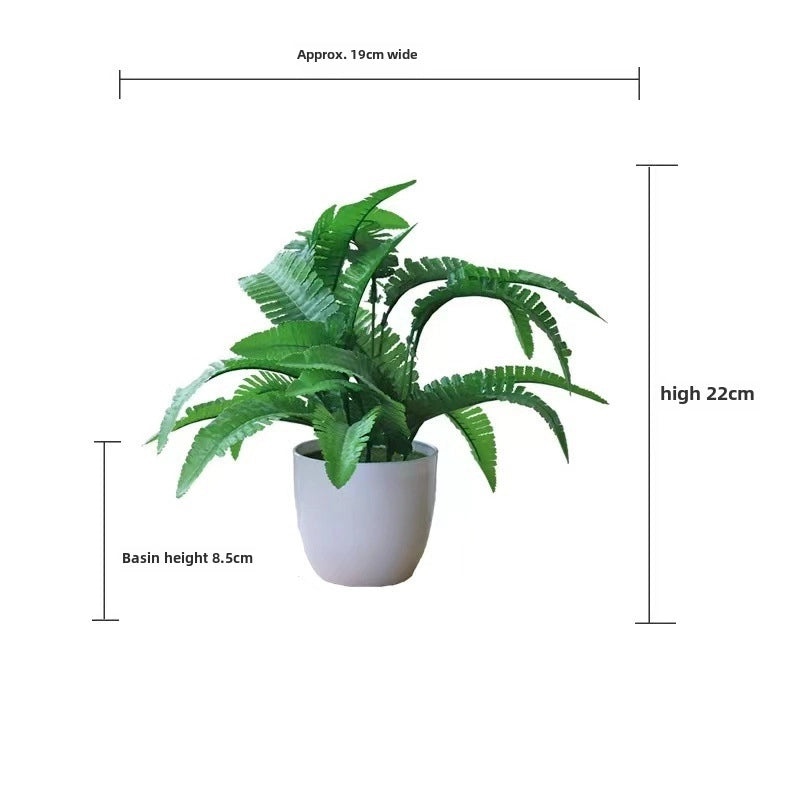 Artificial Green Rose Leaf Plant in Pot|Home Decor Artificial Plants