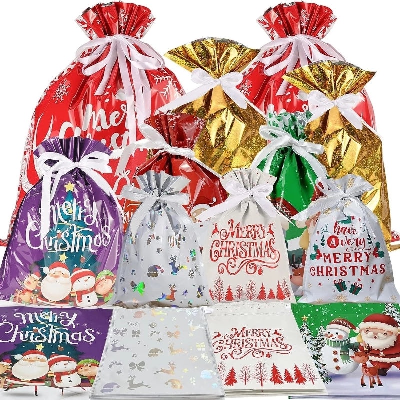 Cute Santa Claus Christmas Gift Bags for Family Party | Holiday Decorations