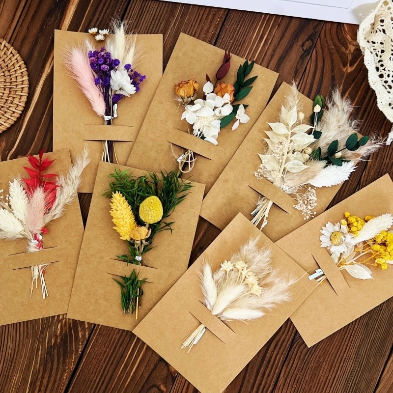 Elegant Romantic Dried Flower Arrangement Preserved Fresh Artificial Floral Decoration|Home Decor Artificial Flowers