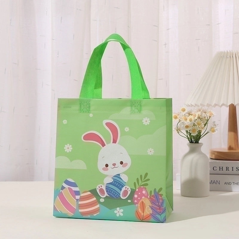 Easter Bunny Nonwoven Tote Bag Cute Holiday Shopping Reusable Bag 1 Piece|Shopping Bags & Totes