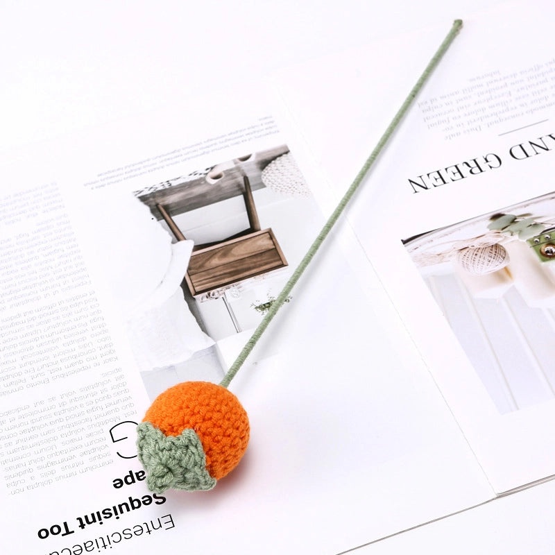 Colorful Fruit-Inspired Yarn Flowers for Decoration|Home Decor & Artificial Flowers