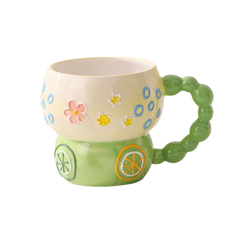 Charming Floral Ceramic Coffee Mug Single Piece|Home & Kitchen Mugs